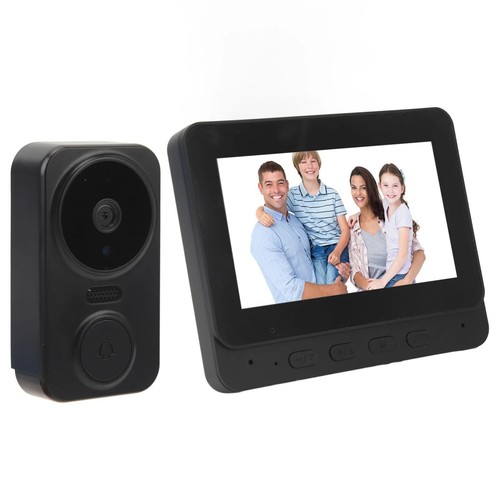 Sonnette Vidéo WiFi 2.4GHz 1080P HD Nocturne IR Grand Angle Voix Bidirectionnell - Foto 2 di 6