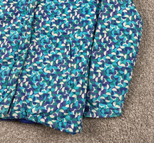 Columbia Jacket Girls Large Blue Geometric Ski Snowboard Insulated Hood Youth - Picture 4 of 10