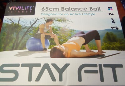 Vivilife Fitness 65 Cm Exercise Yoga Balance Ball with Pump, Brand New