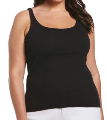Rafaella Ella Size XL Black sleeveless tank cami, Perfect to layer NWT
