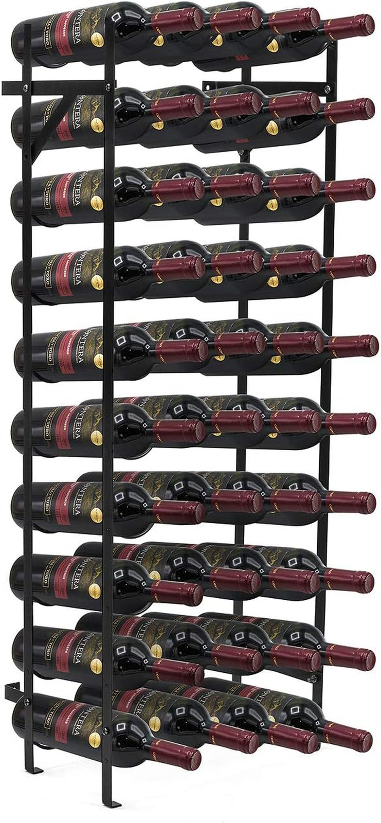 Freestanding Wine Rack Floor Stand – 40 Bottle Wine Holder for Bar, Cellar, Kitc