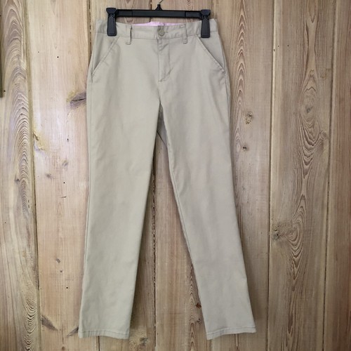 Cat & Jack Girls Sz 16 Khaki Uniform Pants Chinos Straight Leg Adjustable Waist - Picture 2 of 10
