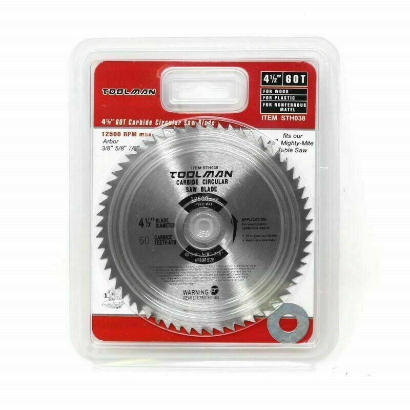 4-3/8" & 4-1/2" Carbide Circular Saw Blades - Cuts Wood & Metal, 30T & 40T/60T