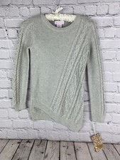 Tommy Bahama Girls Medium 7-8 Gray Silver Pullover Sweater New