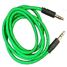 Green For 3FT 3.5mm AUX Cord Male to Male Audio Stereo Cable for Car /Cellphons