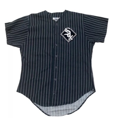 VINTAGE 90s Chalk Line Black Pinstripe MLB Chicago White Sox