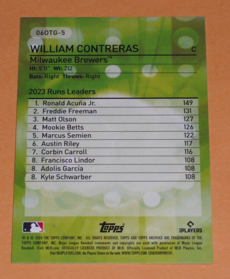 2024 Topps Archives Own The Game William Contreras #06OTG-5