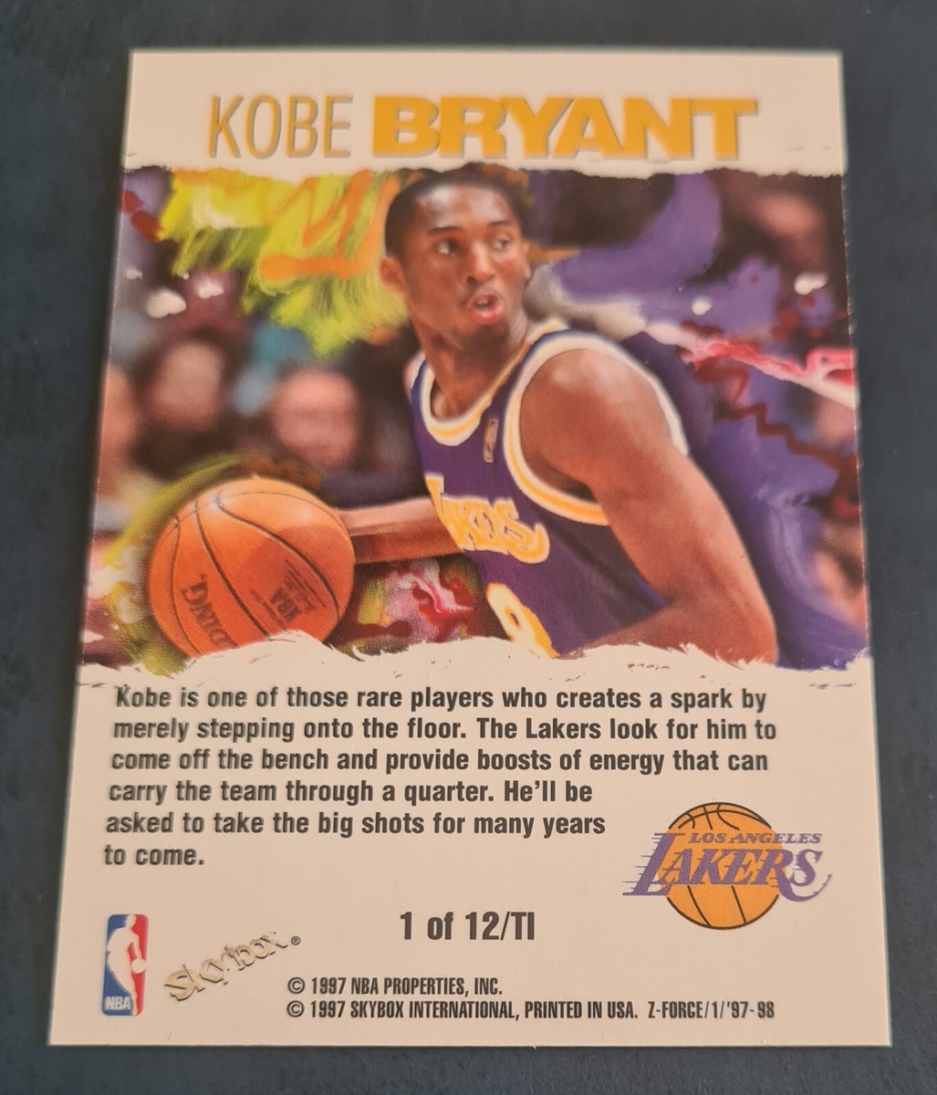 Kobe Bryant # 1 of 12/TI TOTAL IMPACT SkyBox 97-98 Skybox Z-Force