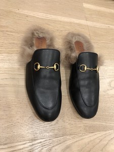 gucci slides with the fur