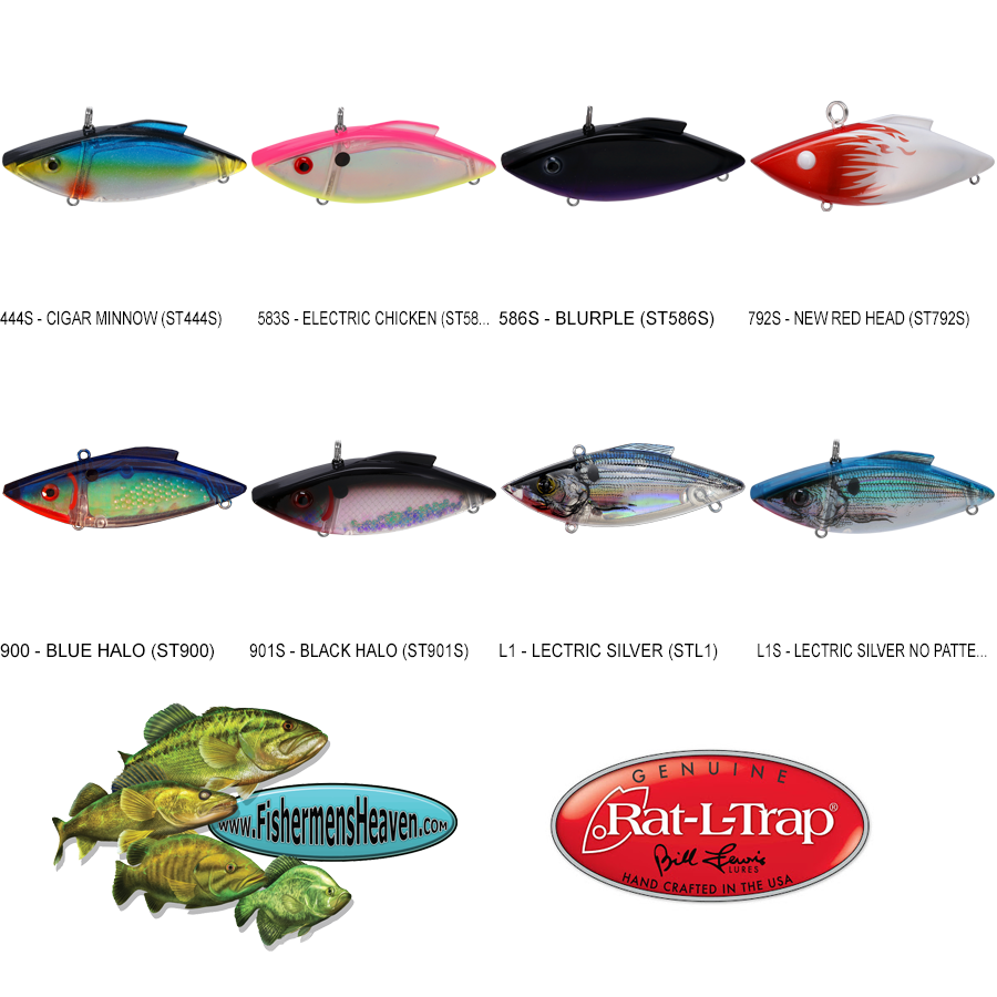 Leurre De Pêche Rat-L-Trap RT25 - Crankbait 1/2 Oz - Bleu Chrome - Neuf Sous Blister