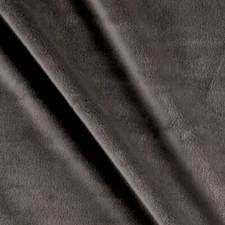 Minky Charcoal solid cuddle soft / 58" Wide / Sold by the Yard