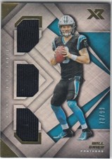 2019 Will Grier Panini Xr ROOKIE TRIPLE JERSEY /99 - #5  Panthers