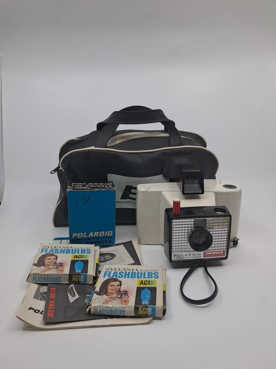Polaroid Land Camera Swinger Model 20 Made in USA Vintage White