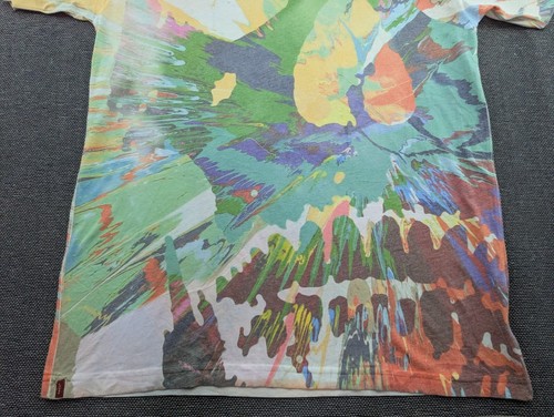 Camisa abstracta vintage Levis para hombre Larde hecha en EE. UU. AOP estampado peinado - Imagen 4 de 11