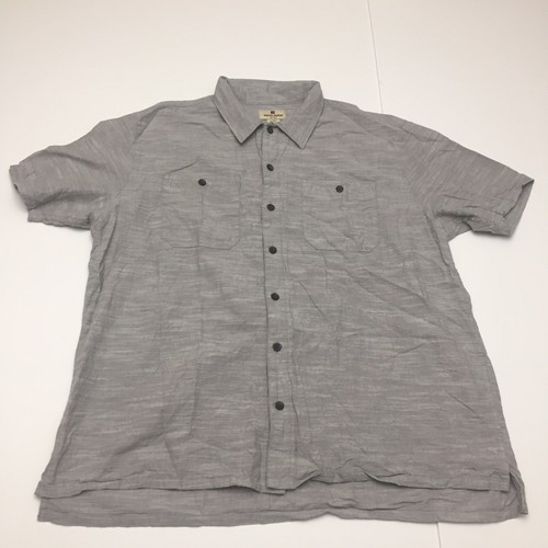Woolrich Mens Shirt Lot of 2 Large Grey Cotton Short Sleeve Button Front Gray - Picture 5 of 9