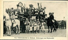 Folk costume festival in Butzbach-Harvestwagen Niederweisel newspaper clipping 1911