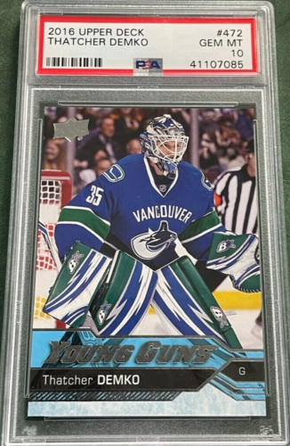 Thatcher Demko young guns 472 PSA 10 Upper deck 2016 rookie - Picture 1 of 5