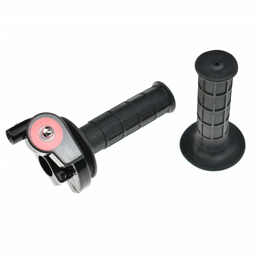 Abrazadera de acelerador de mango de motocicleta de 7/8" 22 mm empuñadura con cable giratorio para 50-250CC Foto 2 de 4