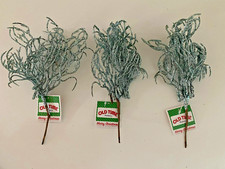 NEW 10" FULL GLITTER LIGHT BLUE SPARKLE TWIG CHRISTMAS PICKS CRAFT X 3 FREE SHIP