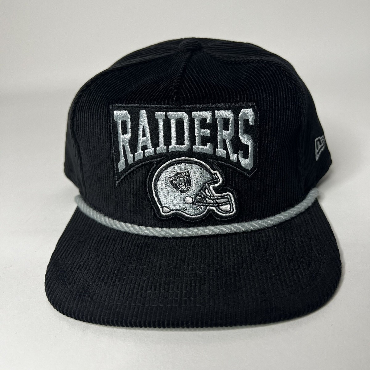 New Era Los Angeles Raiders Retro Black Corduroy Snapback The