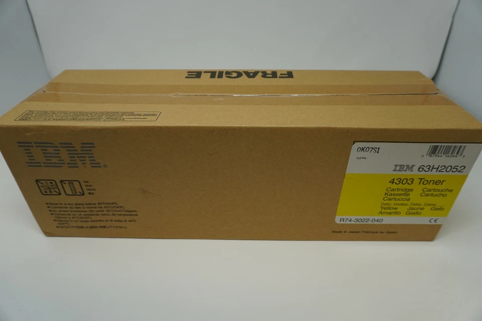 IBM 4303 Toner Yellow 63H2052. Brand New. Fast Shipping - Image 2 of 3
