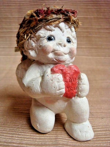  DREAMSICLES Blue Eyed ANGEL w/ "I Love You" Heart - Picture 1 of 4