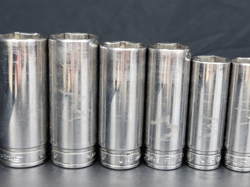 Snap On Tools 11pc 3/8" 1/4 - 7/8" Drive SAE 6pt Deep Chrome Standard Socket Set - Bild 8 von 10