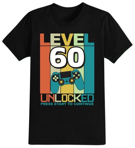 Men's 30th 40th 50th 60th 70th 80th 2023 Birthday T-Shirt Level Unlocked Gift - Picture 5 of 7