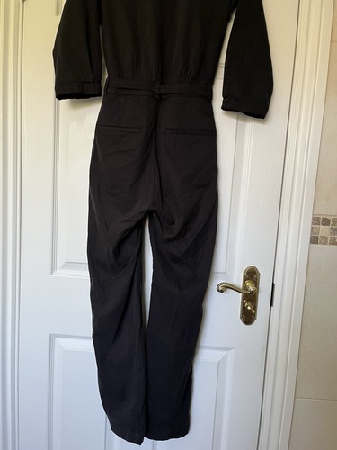 BA&SH Black ‘Lady Jumpsuit ‘Size XS UK 6 Button Front- Belt-Turn ups-Pockets VGC - Picture 7 of 14