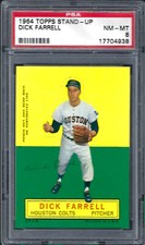 1964 TOPPS Stand-Up DICK FARRELL Houston Colt 45s  sharp/CENTERED PSA 8