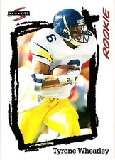 1995 Score Football Card #249 Tyrone Wheatley Rookie RC. rookie card picture