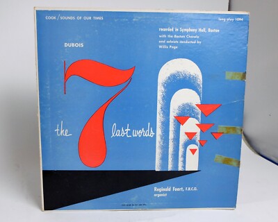 The 7 Last Words of Christ Dubois Reginald Foort F.R.C.O Vinyl Record 12'' LP