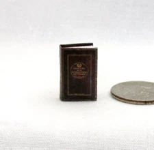 1:24 Scale WEBSTER'S DICTIONARY Miniature Scale Illustrated Book 1/2" Scale Book
