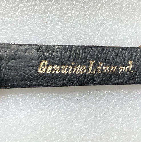 Adolfo Gemstone Quartz Watch Genuine Lizard Band W. German MVT - New Battery - Picture 3 of 5