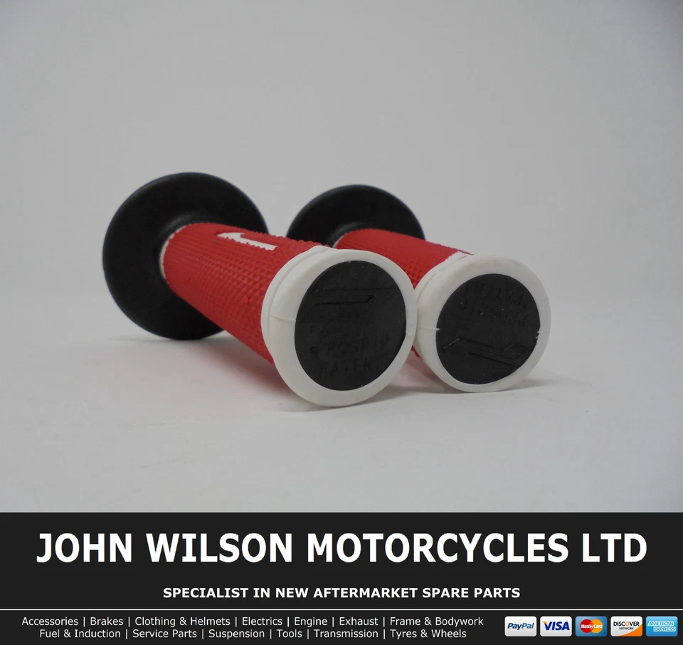 Honda CR 250 R Elsinore 1978 - 1980 Red Progrip Handle Bar Motocross MX Grips - Изображение 2 из 3