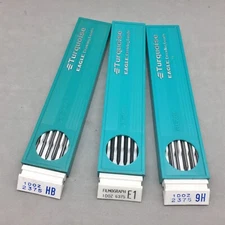 Berol Turquoise Eagle Drawing Leads 3 Box Lot 9H, E1, HB 32 pieces a few missing