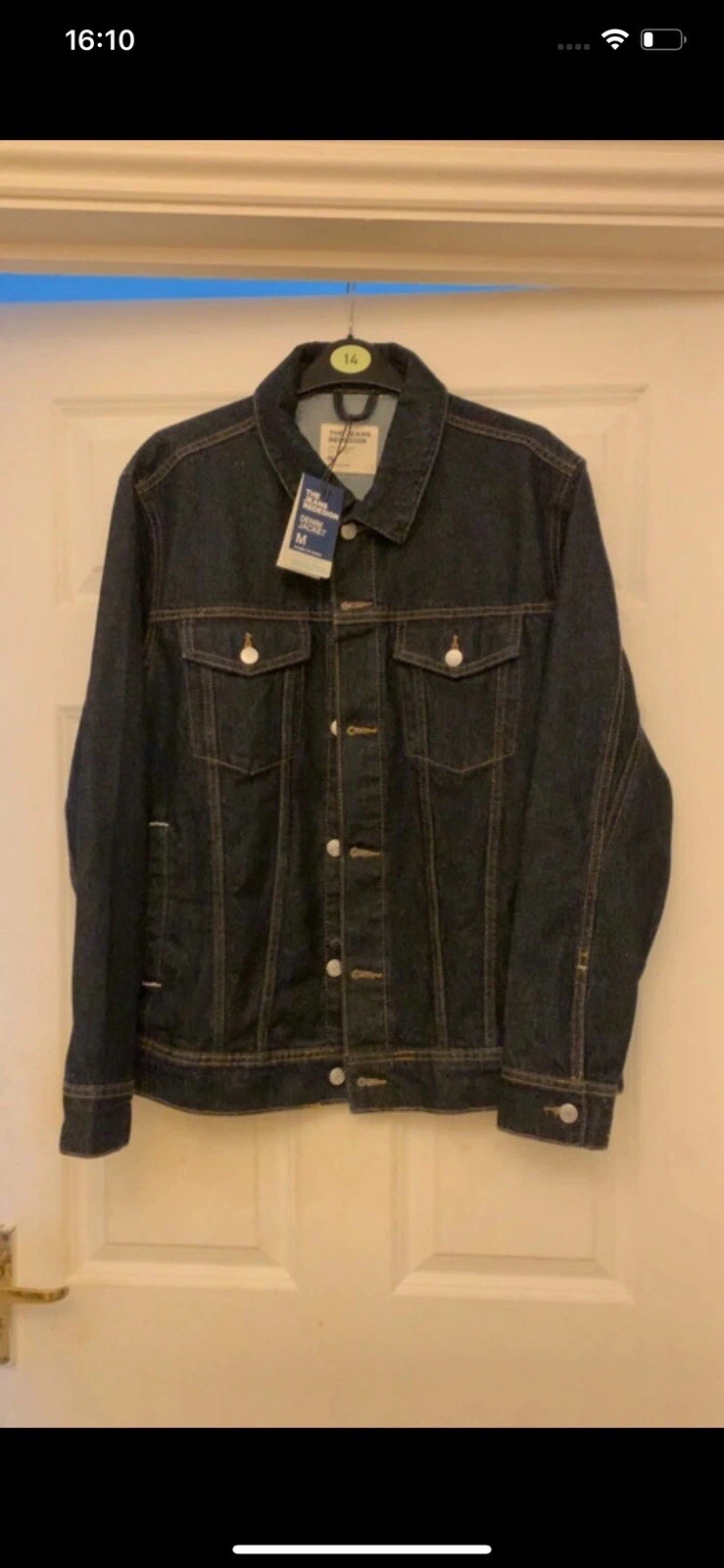 mens dark blue denim jacket