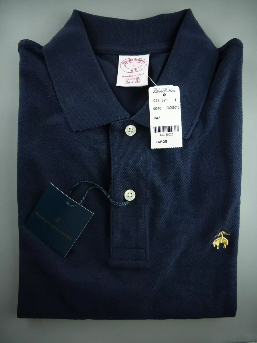 BROOKS BROTHERS POLO SHIRT 1818 Men's Performance ORIGINAL Fit S M L XL New  $89