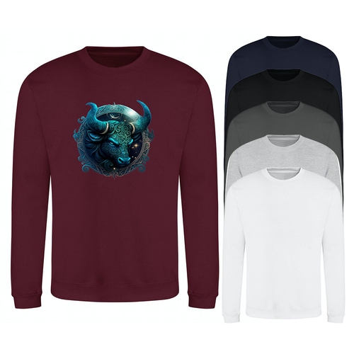 Sweatshirt Star Sign Taurus Horoscope Astrology Zodiac Art Unisex Sweater Jumper - Picture 5 of 37