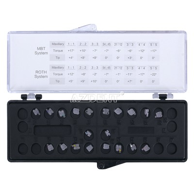 AZDENT Dental Orthodontic Brackets Braces Ceramic 5*5 Roth.018 Hooks 345
