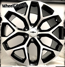 20 Machined Black Snowflake 5668 Sfo Replica Wheels Fits 2027 Chevy Tahoe 6x5.5 20 Machined Black Snowflake 5668 Sfo Replica Wheels Fits 2027 Chevy Tahoe 6x5.5