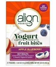 Align Probiotic, Yogurt Coated Probiotic Fruit Bites, Net Wt. 8.9 Oz (252g) Each