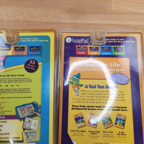 Leap Frog Leap Pad Books And Cartridges Lot + Backpack - Picture 5 of 7