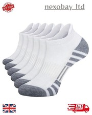12 Pairs Trainer Socks Mens Cotton Ankle Liner Invisible Low Cut Sports 6-11 UK