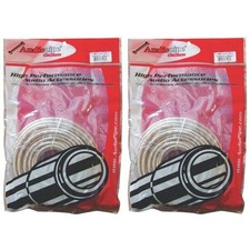 Audiopipe CABLE1225 25ft 12 Gauge Clear Speaker Wire for Car Home Pack of 2