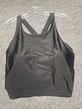 Eddie Bauer Bkack Longline Bikini Top Women's Size XL UPF 50 Quick Dry