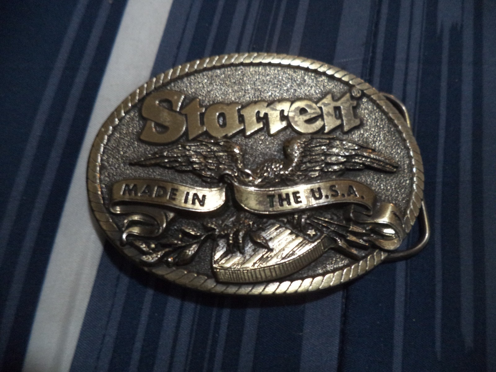 Starrett Made in the USA Brass Belt Buckle Great American Buckle Co. Eagle 🦅