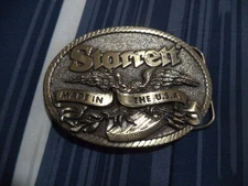 Starrett Made in the USA Brass Belt Buckle Great American Buckle Co. Eagle 🦅