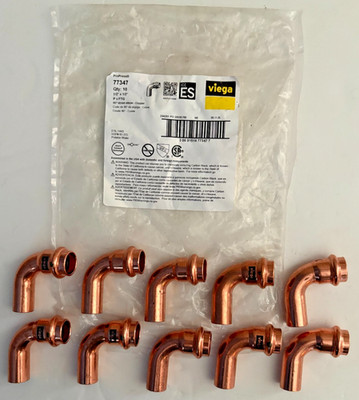 Viega ProPress 1/2 in. Press x 1/2 in. FTG 90-Degree Street Elbow - 10PK - 77347