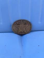 1987 Marlboro Longhorn Solid Brass Belt Buckle